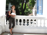 Terraza en la escuela de español en Argentina